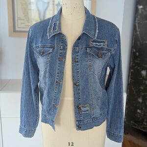 Classic Light Blue linen Cotton Denim Jacket M